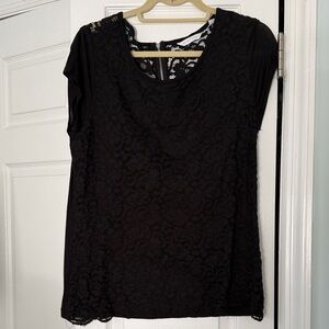 New York and co Elegant Black Lace Women's Top
